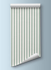 Papel de Parede Infantil - Listrado Fino Regular Verde Bosque